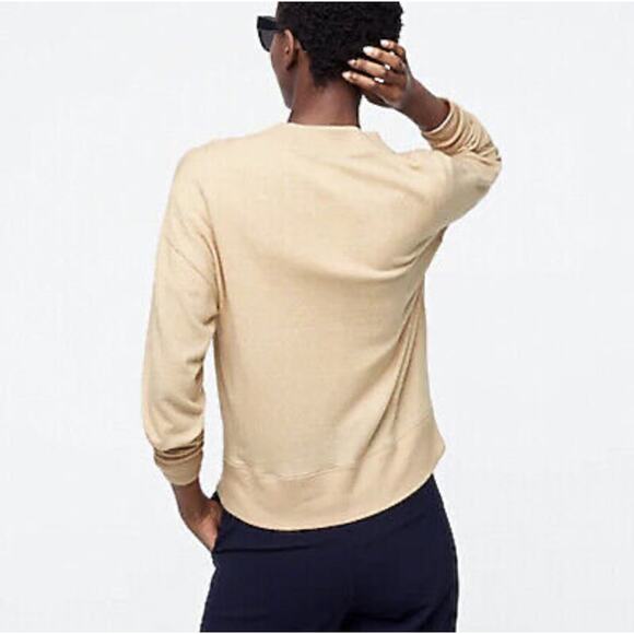 J. Crew Super cozy Lightweight Mockneck Pullover Sweater size M in Beige - Picture 2 of 8